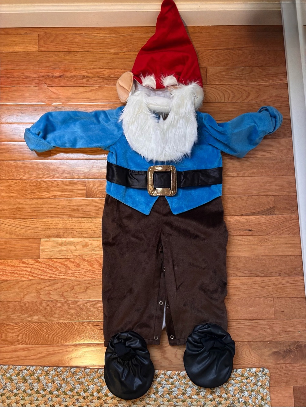 Classic Gnome Kids Costume - Red Hat, Blue Top, Brown Pants
